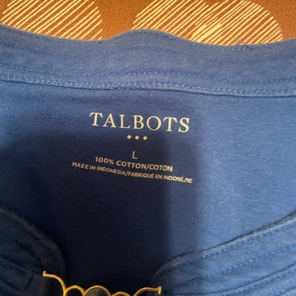 TALBOT’S Keyhole Long Sleeve Top - Picture 2 of 6